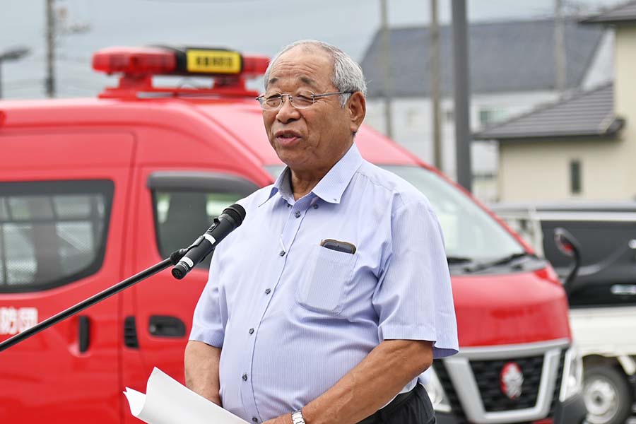 町長活動記録（20240828_板倉消防団第2分団新車両披露式）01