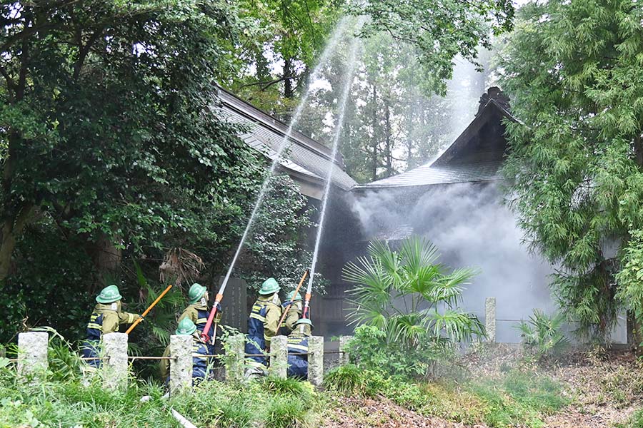 町長活動記録（20240929_西丘神社模擬火災訓練）02