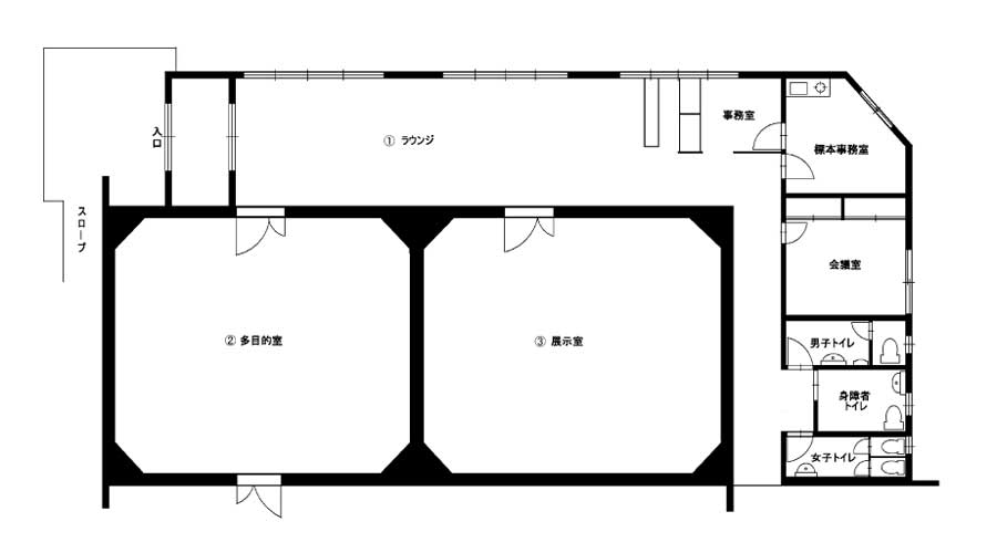 わたらせ自然館館内図面